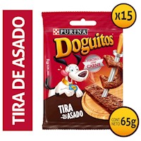 SNACK DE PERRO DOGUITOS TIRA ASADO 15x65G